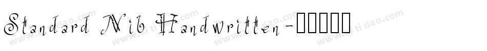 Standard Nib Handwritten字体转换